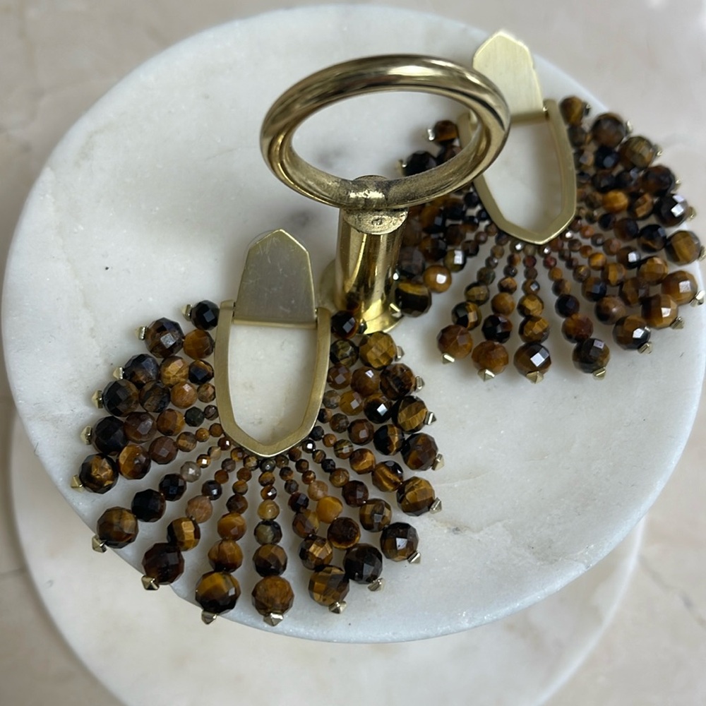 Kendra Scott tiger eye earrings